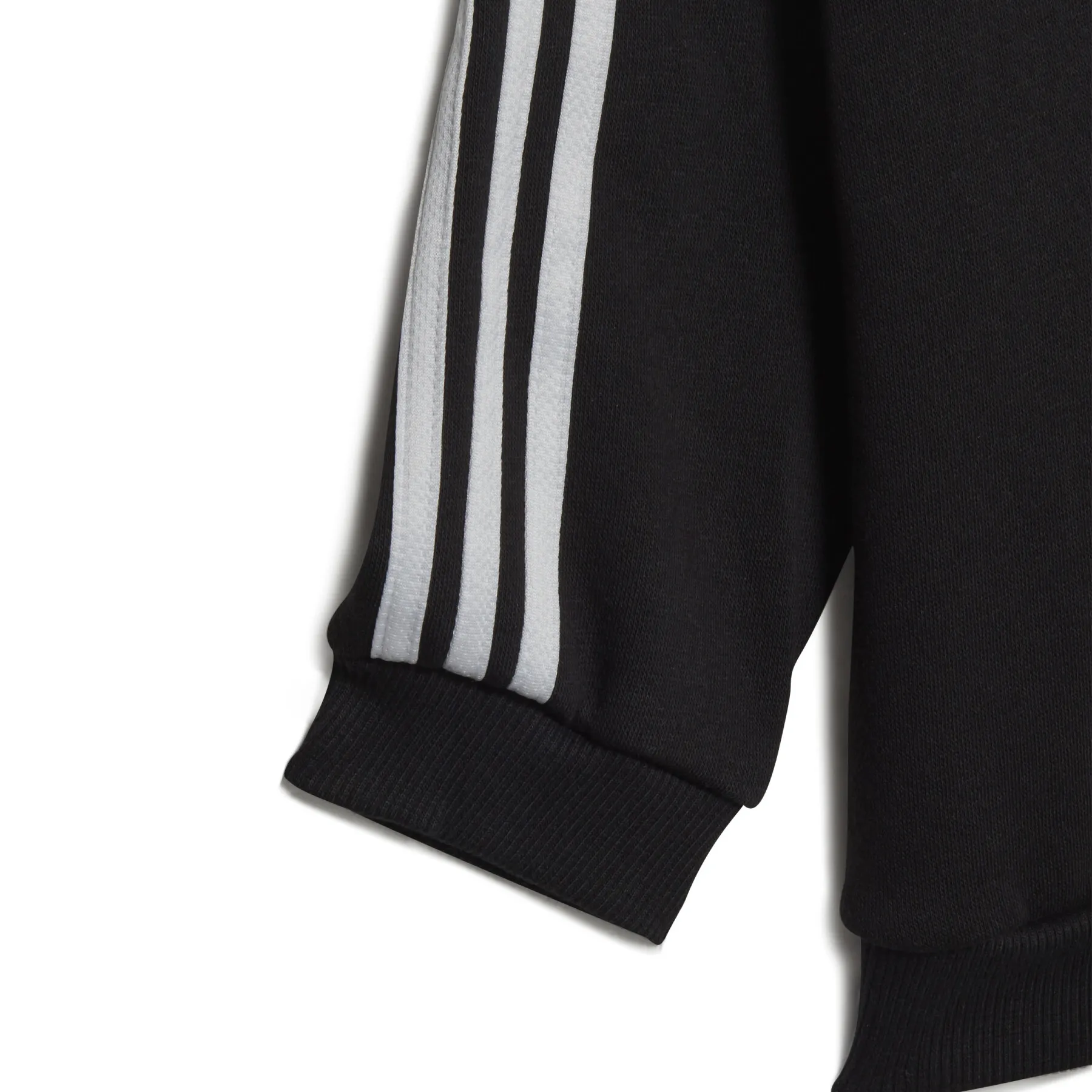 Kids' Full-Zip adidas 3-Stripes Fleece Hooded Tracksuit
