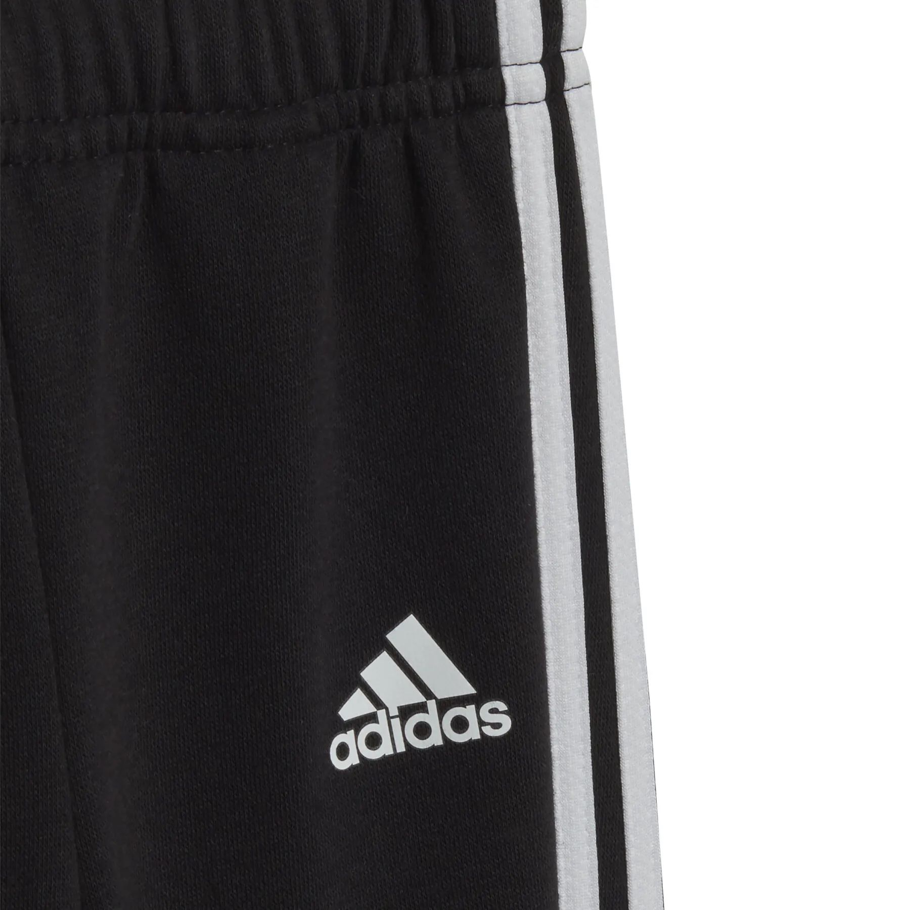 Kids' Full-Zip adidas 3-Stripes Fleece Hooded Tracksuit